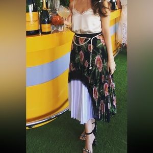 Delfi pleated skirt with print